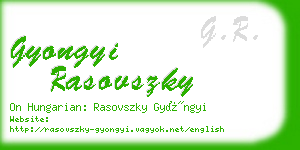 gyongyi rasovszky business card